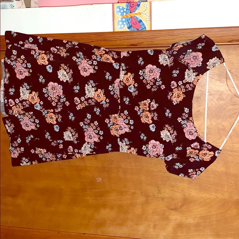 Black floral dress